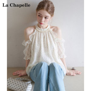 La Chapelle | Polka Dot Off-Shoulder Short Sleeve Blouse
