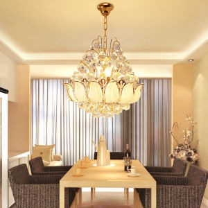European Crystal Chandelier Golden Dining-Room Lamp Round Led Bedroom Chandelier Dining Room Chandelier Study Chandelier Lamp in the Living Room