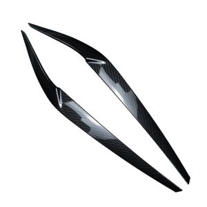 Car Front Headlight Eyebrows Eyelids For BMW 5 Series G30 525i 530i 2017-2021 Eyelash Head Light Lamp Stickers Trims Body Kits