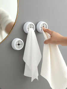 Japanese Style Creative Towel Rack Kitchen Dishcloth Storage Hook Hand Towel Dishwashing Cloth Placement Shelf No Drilling Needed