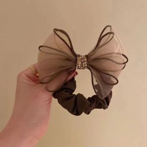 Elegant Otago Loop Bob Hair Ties Euro Organza Butterfly Knot Versatile Hair Accessories for Bun Hairstyling