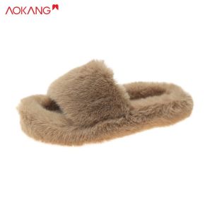 AOKANG Dép Bông Cho Nữ Dép Bông Lau Nhà Ấm Áp Chống Trượt Dễ Thương Trong Nhà