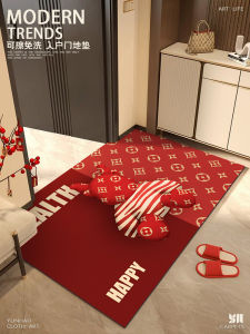 Red Entrance Door Mat Anti Dirt Washable PVC Door Mat Modern Simple Style Home Entrance Rug Doorway Floor Mat 2023 New Design