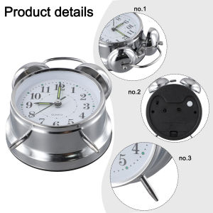 Ring Clock Alarm Clock High Quality Hot Sale Classic Electroplated Retro Silver 100% Original 4 Inch Home Decoration