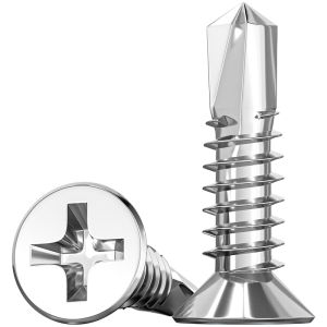 TIANZHUOJINSHU | 316 Stainless Steel Cross Recessed Drilling Self-tapping Flat Head Screws