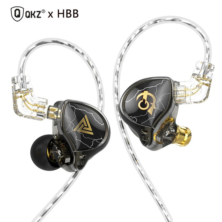 QKZ x HBB Earphones KOL Tuning Tone Professional Earphone Dynamic HIFI Bass IEM Headphone Sports Running Game Headsets Noise Cancelling Earbuds HD Resolution 2pin Detachable Monitors For Smartphones MP3 MP4 Players Tablet Laptops Computers