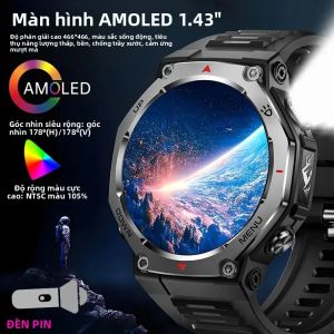Đồng Hồ Thông Minh GPS Amazfit T-Rex 3 Ultra Dành Cho Nam Nữ Chống Nước 5ATM Có Đèn Pin Hỗ Trợ Hơn 100 Chế Độ Thể Thao Chức Năng Gọi Điện Thoại