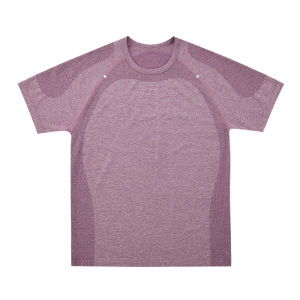 One-piece Knitted Color Block Stripe Round Neck T-shirt