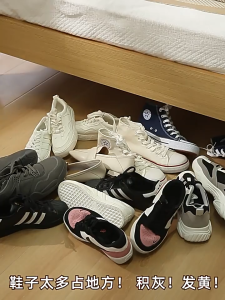 Foldable Shoe Box Transparent Organizer Under Bed PVC Shoe Storage Box Large Container Dustproof With Handle Shoe Rack