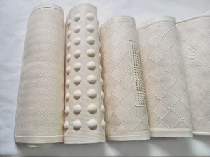 High-End Hotel Grade Rubber Mat Non-Slip Bath Room Shower Curtain Floor Mat Bathroom Mat Drainage Hole Design for Commercial Use