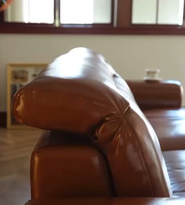 Cozylant Charles Leatherarie Sofa / 3 Seater Sofa for Living Room / Brown Black Green/ HUG Sofa / Modern Minimalist /Italian Style/Faux Leather Sofa