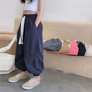 Spring Summer Girls Pants Thin Style Korean Loose New Children Trousers Casual Kids Sports Pants 3 4 5 6 7 8 9 10 11 12 13 Years