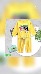 Bộ đồ dài tay dài quần bé trai bé gái hình in KUROMY cho bé từ 6kg-30kg.DT11