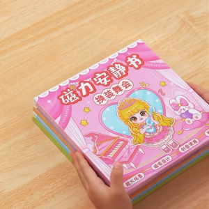 EasyB | 2pcs Princess & Pet Hospital Kids Quiet Magnetic Book - 5 Themes 15 Scenes Dress Up Book Toys Safe Reusable Gift
