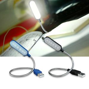 Mini Portable USB LED Light Book Light Flexible Reading Lamp Night Light For Power Bank Laptop Notebook PC Computer Blue
