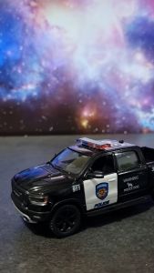 Diecast Miniatur Mainan Mobil Polisi Jeep Double Cabin Dodge Ram 1500 Besi Metal