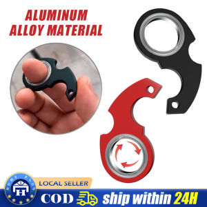 Fingertip Spinning Keyring Spinner Stress Toy Creative Keychain Fidget Spinner Anxiety Stress Relief Toys Revolve Cool Keyring Relieving Boredom Birthday Gift