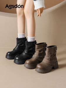 Agsdon | Women Autumn Brown Martin Boots