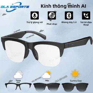 Kính Mát Đổi Màu Cảm Biến Ánh Sáng Thông Minh Tích Hợp Tai Nghe Bluetooth Nghe Nhạc Thể Thao Ngoài Trời Chống Phản Chiếu UV400 Q01