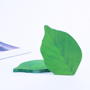 Green Leaf Sticky Notes Simulation Plant N times Adhesive Creative Business Supplies Cultural Goods Paper Notes