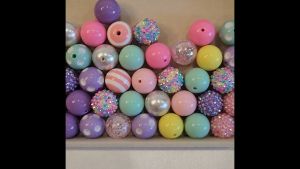 (SG Seller) 20mm mix color chunky bubblegum beads - 50pcs per bag
