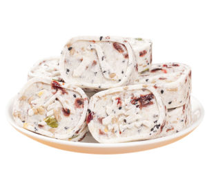 [No Added Sucrose] Nut Poria Cocos Eight Delicacies Cake 250g Gorgon Fruit Huai Yam Barley Cake Substitute Meal Coarse Grain Biscuits Snacks