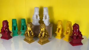 Bộ 2 tượng Kỳ lân phong thủy cao 20cm - T0354