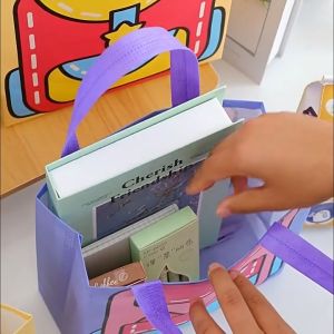 Dopamine Colorful Gift Bag Student Nonwovens Storage Bag Birthday Gift Tote Bag Student Nonwovens Storage Bag Birthday Gift Tote Bag Cute Practical Doorgift