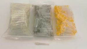 100 Cái Kim Tiêm Tưới Rửa Nha Khoa Endo 25G/27G/30GA Kim Tiêm Endo Kim Loại Dùng Cho Rửa Ống Rễ Răng Vật Tư Nha Khoa