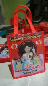 40 pcs - Tas Ulang tahun anak murah Tas ulang tahun pakai foto dan Nama