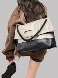 Bag Female Autumn Winter Retro Brown Soft Leather Large Capacity Totes Female Work Clothing Student Class Shoulder Messenger Bag Female
