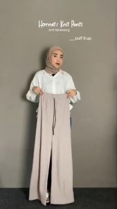 PROMO Celana Kulot Knit Murah Bahan Hornet Tebal