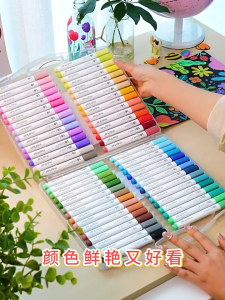 Set Pen Marker Akrilik ENMY (12-80 Warna Pilihan) Pen Marker Tahan Air ENMY Acrylic Marker Pen Waterproof Maker Pen 学生专用可叠色丙烯马克笔