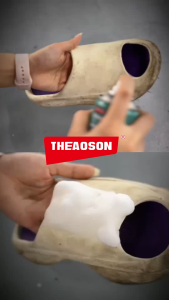 THEAOSON Shoes Foam Cleaner With Brush Head Sneaker Cleaning Kit Shoe Cleaning Cuci Kasut Pembersih Kasut Putih 200ml 鞋子小白鞋清洁剂