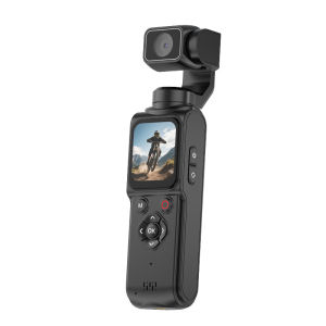 POVCAN 4K Action Camera 330° Face Tracking Gimbal Stabilizer 1.72 Inch Touch Screen 64MP Pocket Digital Camera WiFi Sport Cam