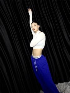 Slimming High Waist Jazz Neckline Ladies Base Shirt T-Shirt High Quality Polyester Long Sleeve Short Length Commute Style