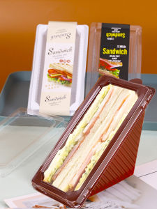 Transparent Plastic Sandwich Packaging Box Baking Triangle Cheese Bread Box 100 Pieces Kitchen Cooking Utensils BBQ Baking Tools DIY Equipment Pastry Packaging Box/Packaging Bag