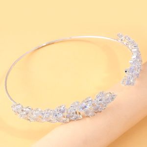 Leaf Arm Cuff for Women Rhinestone Double Layer Arm Bracelet Sparkly Elegant Chic Glam Minimalist Wedding Party Jewelry Gift Box