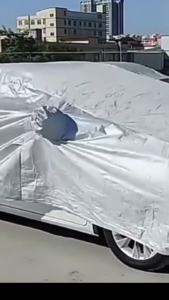 NMS - Nylon Car Cover for FORD TERRITORY with Clean Cham Chamois Towel Waterproof Lightweight Car Cover Protection