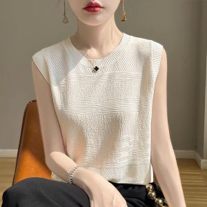 Round Neck Summer Trendy Loose Versatile Tank Top Women