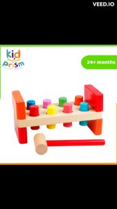Đồ chơi giáo dục- Bộ đồ gõ búa bằng gỗ dành cho trẻ từ 12 tháng trở lên