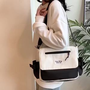 Beg Sling Uniseks Gaya Harajuku - Desain Kargo & Kapasiti Besar Sesuai untuk Kuliah/Harian