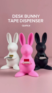 Desk Bunny Tape Dispenser ที่ตัดสก็อตเทป ดีไซน์ กระต่ายน้อย ที่ตัดเทปกาว Qualy (ควอลี่)