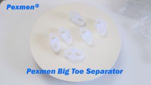 Pexmen 2/4Pcs Bunion Pads Toe Separators with 2 Loops Big Toe Spacer Suitable for Bunion and Overlap Toe Foot Care Tool