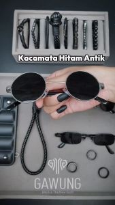 Gawung - Kacamata Hitam Pria Antik Bulat Pria Vintage Sunglasses KCANTK