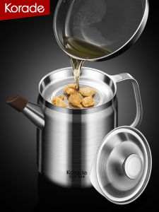Korade | Stainless Steel Filter Oil Can with Filter Large Capacity Household Oil Storage Container