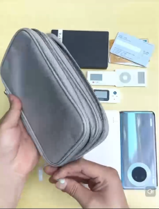 Double-layer Digital Bag Large Capacity Charger Cable Datas Storage Bag Travel Business Cable Datas Organizer Bag