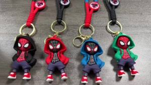 Bandai | Hot Selling S-PideR Man Keychain Anime Figure Pendant Backpack Bag Car Key Ring Mini Model Toy for Kids