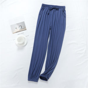 Summer Modal Pajama Pants Mens Trousers Stretch Plus size Home Pants Blazer Yoga Tether Drawstring Top Ice Silk