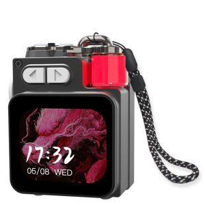 GAMINJA ไร้สายบลูทูธลําโพงกลไกโลหะพร้อมจอแสดงผล LED RGB ซับวูฟเฟอร์เดสก์ท็อปรองรับนาฬิกาปลุกปฏิทิน